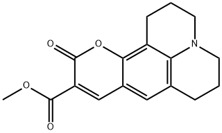 2,3,5,6-1H,4H-TETRAHYDRO-8-METHOXYCARBONYL-QUINOLIZINO- (9,9A,1-GH)COUMARIN Structure