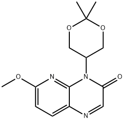 4-(2,2-ジメチル-1,3-ジオキサン-5-イル)-6-メトキシピリド[2,3-B]ピラジン-3(4H)-オン 化学構造式