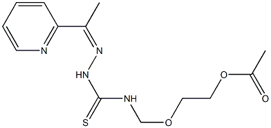 N(4)-(2-acetoxyethoxymethyl)-2-acetylpyridine thiosemicarbazone Struktur