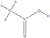 (1,2-13C2,2,2,2-2H3)酢酸 化学構造式