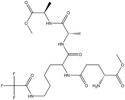 D-gaMMa-glu(oMe)-lys(tfa)-d-ala-d-ala-oMe Struktur