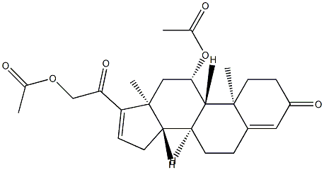 (11β)-11,21-Bis(acetyloxy)pregna-4,16-diene-3,20-dione Structure