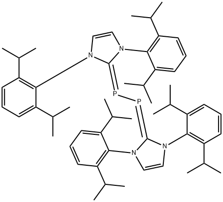 1,2-Bis[1,3-bis(2,6-di-i-propylphenyl)iMidazol-2-ylidene]diphosphine Struktur