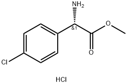 S-4-氯苯甘氨酸甲酯盐酸盐,1081766-09-7,结构式