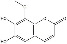 2H-1-Benzopyran-2-one,6,7-dihydroxy-8-methoxy-(9CI) Struktur