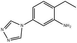 2-エチル-5-(4H-1,2,4-トリアゾール-4-イル)アニリン 化学構造式