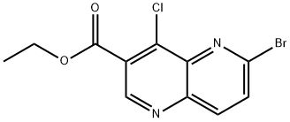 Ethyl 6-bromo-4-chloro-1,5-naphthyridine-3-carboxylate Structure