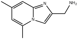 1-(5,7-ジメチルイミダゾ[1,2-A]ピリジン-2-イル)メタンアミン 化学構造式