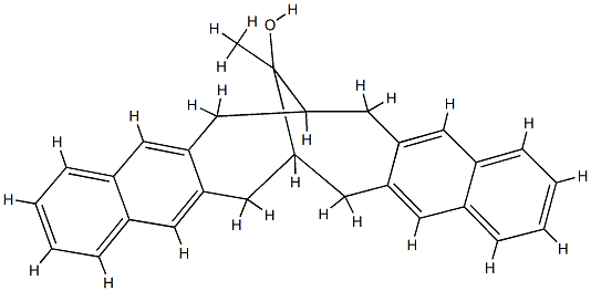 6,7,8,15,16,17-Hexahydro-19-methyl-7,16-methanocyclodeca[1,2-b:6,7-b']dinaphthalene-19-ol 结构式