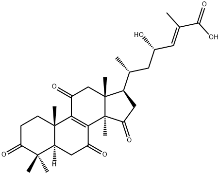 23S-hydroxyl-11,15-dioxo-ganoderic acid DM Structure