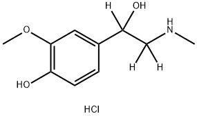 (±)‐メタネフリン‐Α,Β,Β‐D3塩酸塩 化学構造式