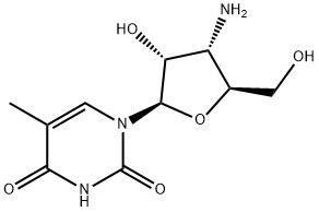 3'-Amino-3'-deoxy-5-methyluridine Struktur