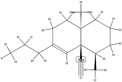 (1R)-1,2,3,4,4a,5,6,8a-Octahydro-8aα-isocyano-1α,4aβ-dimethyl-7-propylnaphthalene Structure