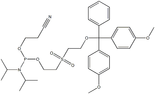 (2-CYANOETHOXY)-2-(2''-O-1,1''-DIMETHOXYTRITYLOXYETHYLSULFONYL)- ETHOXY-N,N-DIISOPROPYLAMINOPHOSPHINE) Structure