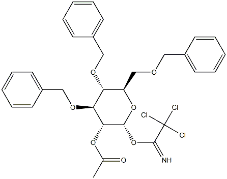 2-O-Acetyl-3,4,6-tri-O-benzyl-a-D-mannopyranosyl trichloroacetimidate Structure