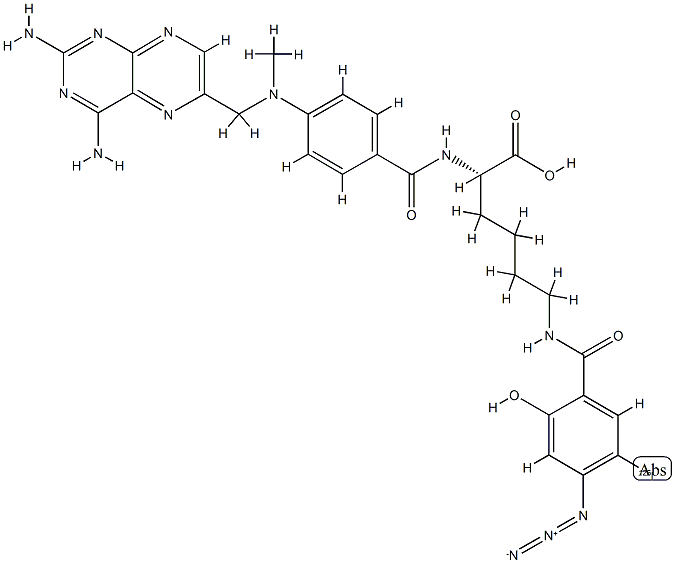 N(alpha)-(4-amino-4-deoxy-10-methylpteroyl)-N(epsilon)-(4-azido-5-iodosalicylyl)lysine 结构式