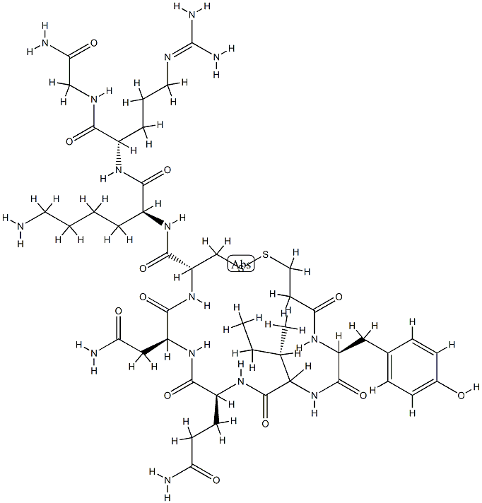 vasotocin, 1-deamino-7-Lys-8-Arg-|