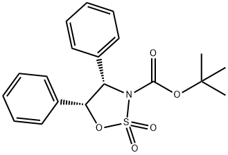 (4S,5R)-4,5-Diphenyl-1,2,3-oxathiazolidine-2,2-dioxide-3-carboxylic acid t-butyl ester, min. 97% 化学構造式
