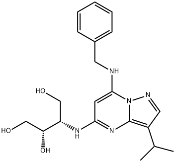 (2S,3S)-3-[[3-(异丙基)-7-[(苯基甲基)氨基]吡唑并[1,5-A]嘧啶-5-基]氨基]-1,2,4-丁三醇, 1092443-55-4, 结构式