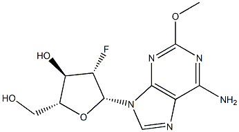 9-(2-脱氧-2-氟-BETA-D-阿拉伯呋喃糖基)-2-甲氧基-9H-嘌呤-6-胺, 1093278-52-4, 结构式