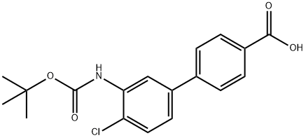 3'-(Boc-amino)-4'-chloro-biphenyl-4-carboxylic acid Struktur