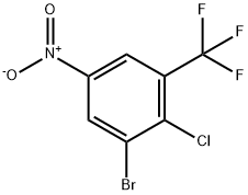 1-bromo-2-chloro-5-nitro-3-(trifluoromethyl)benzene Structure