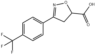 3-[4-(trifluoromethyl)phenyl]-4,5-dihydro-1,2-oxazole-5-carboxylic acid Struktur