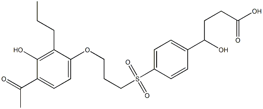 4-[[3-(4-Acetyl-3-hydroxy-2-propylphenoxy)propyl]sulfonyl]-γ-hydroxybenzenebutanoic acid Structure
