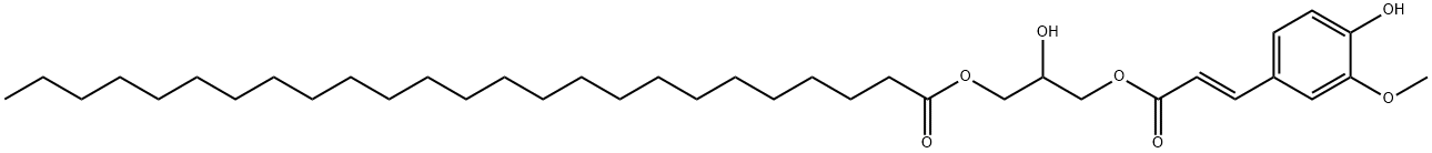 L-Glycerol 1-O-pentacosanoate 3-O-[3-(3-hydroxy-4-methoxyphenyl)propenoate] Structure