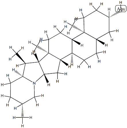 (22S,25R)-5α-Solanidan-3β-ol 结构式