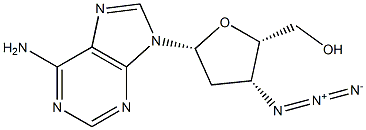 9H-Purin-6-amine,9-[2-deoxy-3-O-(methylsulfonyl)-b-D-threo-pentofuranosyl]- Structure