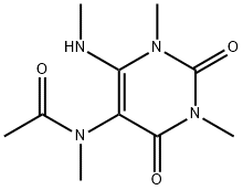 Uracil,  1,3-dimethyl-5-N-methylacetamido-6-methylamino-  (6CI) Struktur