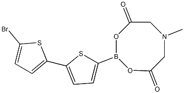 2-(5′-Bromo-[2,2′-bithiophen]-5-yl)-6-methyl-1,3,6,2-dioxazaborocane-4,8-dione Struktur