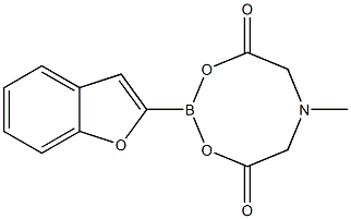 2-(Benzofuran-2-yl)-6-methyl-1,3,6,2-dioxazaborocane-4,8-dione,  2-Benzofuranboronic  acid  MIDA  ester 化学構造式