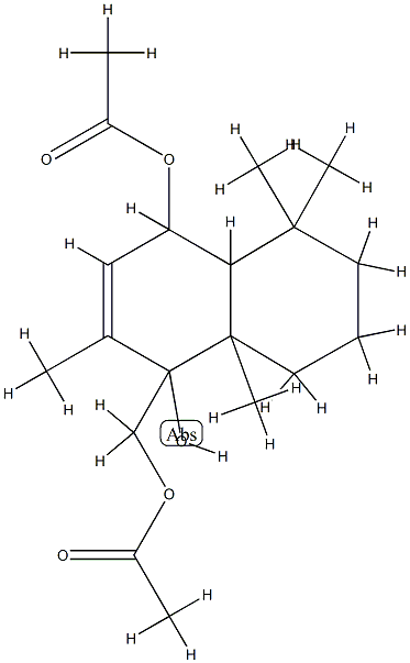 6,11-Di-O-アセチルアルブラッシトリオール 化学構造式