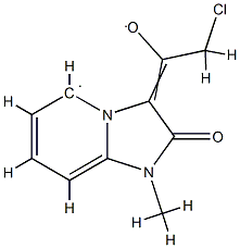 3-(Chloroacetyl)-1-methyl-2-oxylatoimidazo[1,2-a]pyridin-1-ium Structure