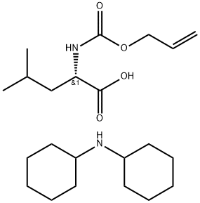 N-[(2-丙烯基氧基)羰基]-L-亮氨酸(二环己基铵)盐 结构式