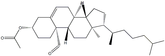 3β-(Acetyloxy)cholest-5-en-19-al Structure