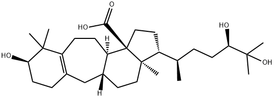 (24R)-3α,24,25-Trihydroxy-B(9a)-homo-19-norlanost-5(10)-en-30-oic acid Structure
