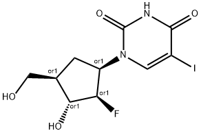 1-((1,2,3,4)-2-Fluoro-3-hydroxy-4-( hydroxymethyl)cyclopentyl)-5-iodo- 2,4(1H,3H)-pyrimidinedione|