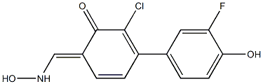 2-Chloro-3'-fluoro-3,4'-dihydroxy-[1,1-biphenyl]-4-carboxaldehydeoxime Structure