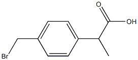 2-(4-溴甲基苯基)丙酸 结构式