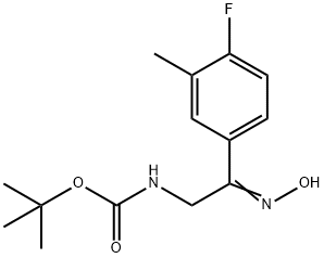 [2-(4-Fluoro-3-methyl-phenyl)-2-hydroxyimino-ethyl]-carbamic acid tert-butyl ester, 1111597-92-2, 结构式