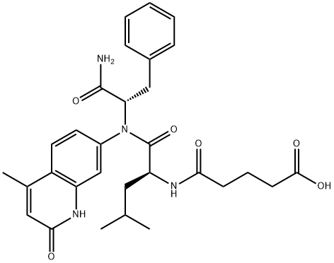 7-glutaryl-leucyl-phenylalaninamide-4-methyl-2-quinolinone Structure