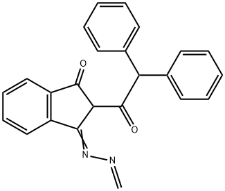 2-二苯基乙酰基-茚满-1,3-二酮-1-亚甲基腙 结构式