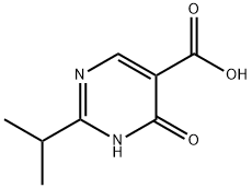 2-イソプロピル-6-オキソ-1,6-ジヒドロ-5-ピリミジンカルボン酸 化学構造式