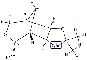 4,8-Methano-1,3-dioxolo[4,5-d]oxepin-5-ol,hexahydro-2,2-dimethyl-,[3aS-(3a-alpha-,4-bta-,5-alpha-,8-bta-,8a-alpha-)]-(9CI) Struktur