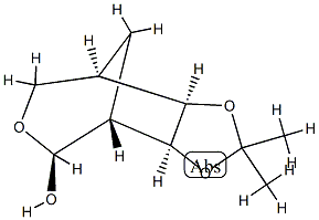 4,8-Methano-1,3-dioxolo[4,5-d]oxepin-5-ol,hexahydro-2,2-dimethyl-,[3aS-(3a-alpha-,4-bta-,5-bta-,8-bta-,8a-alpha-)]-(9CI) Struktur