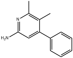 5,6-ジメチル-4-フェニル-2-ピリジンアミン 化学構造式