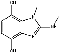 1H-Benzimidazole-4,7-diol,1-methyl-2-(methylamino)-(9CI) 化学構造式